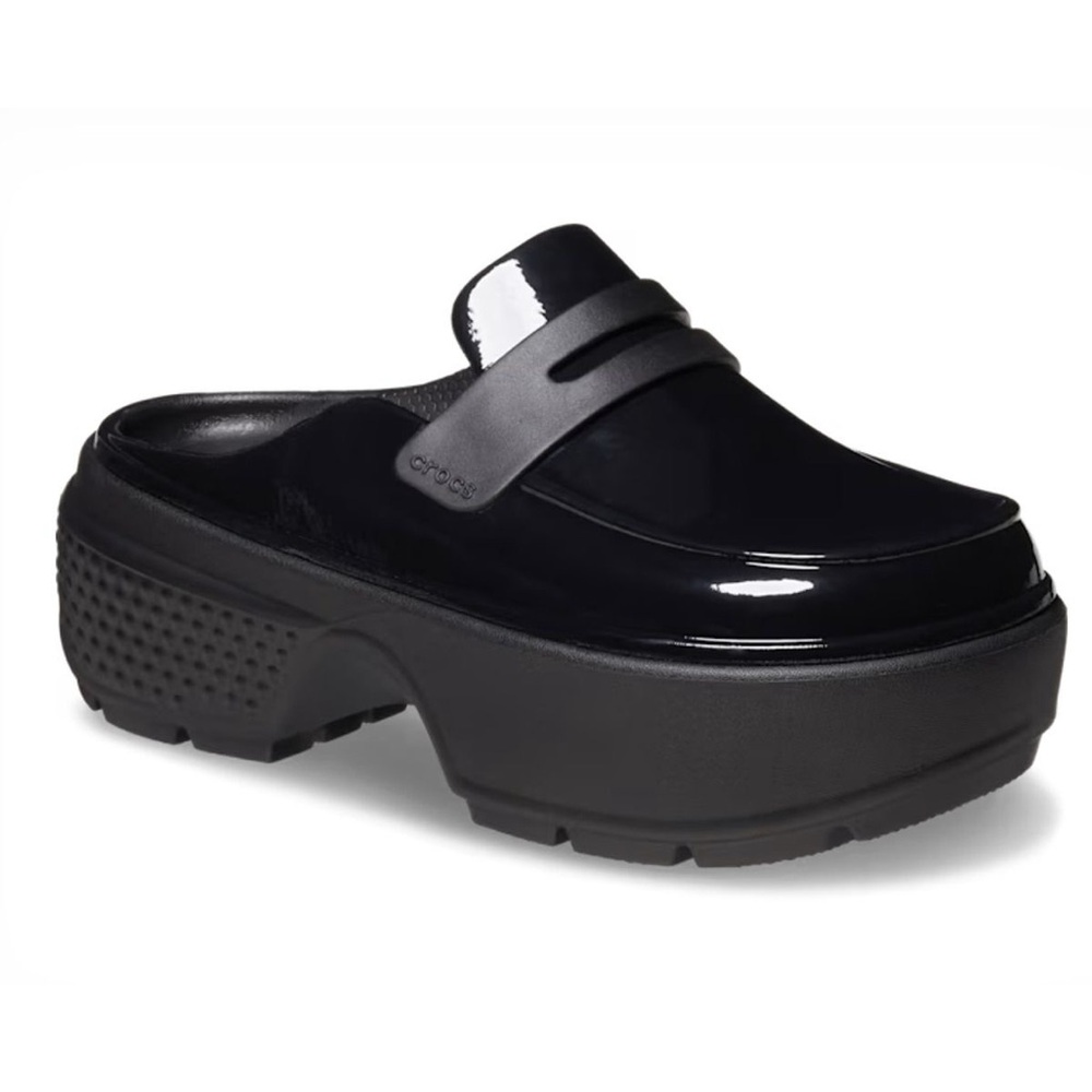 Crocs high shine stomp loafer sz 9
